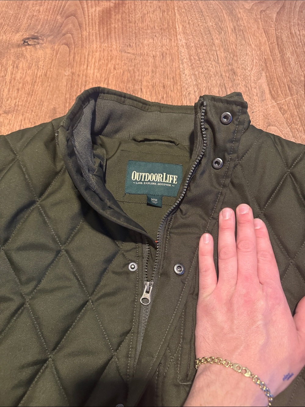 OUTDOOR LIFE Quilted Military Jacket - M - Picture 3 of 12